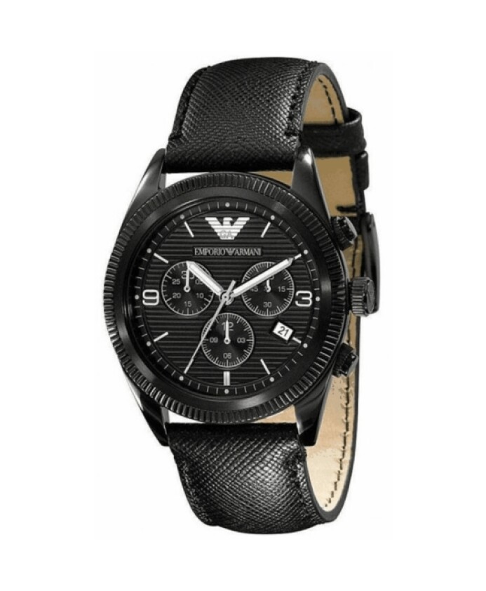 montre-quartz-en-cuir-noir