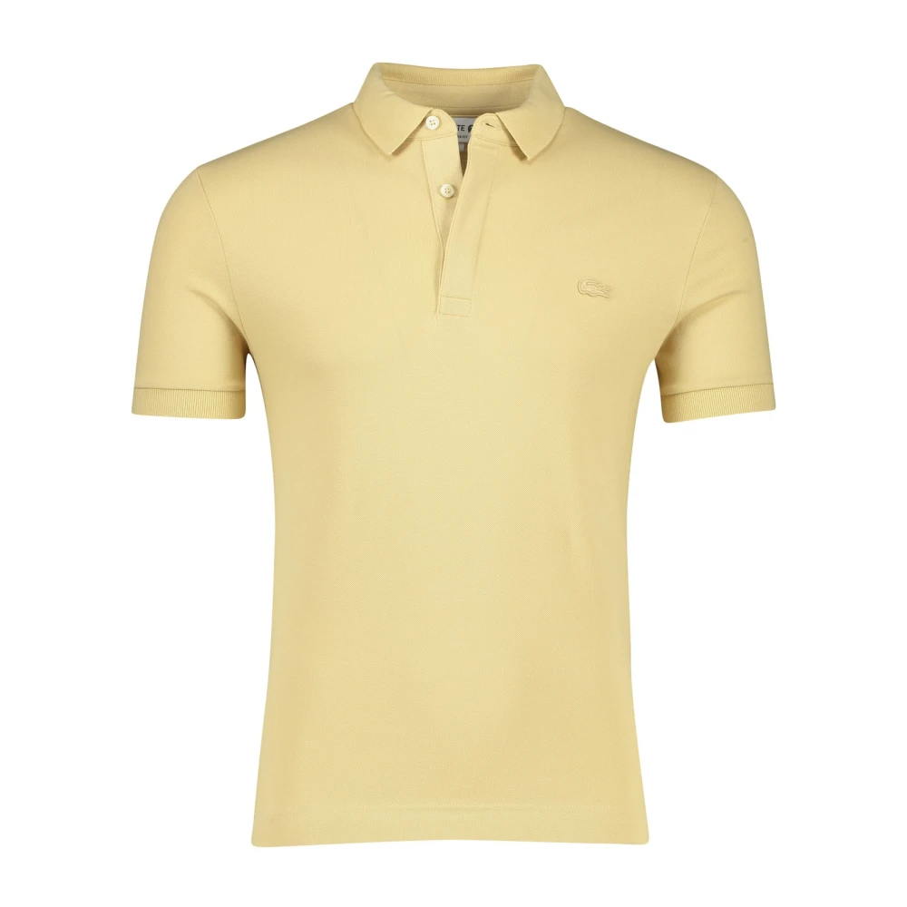 Lacoste Korte Mouw Camel Polo Shirt Regular Fit Beige Heren