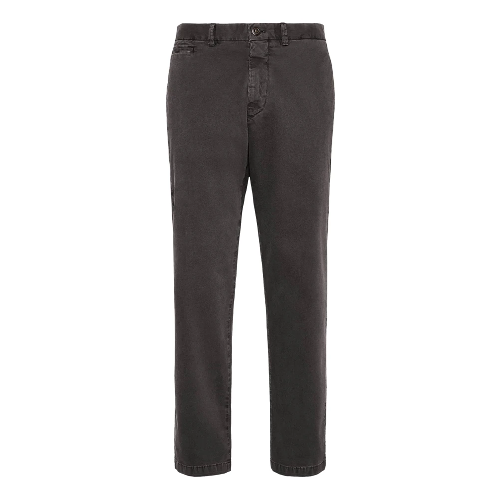 Boggi Milano Stretch Katoenen Gabardine Broek Gray Heren