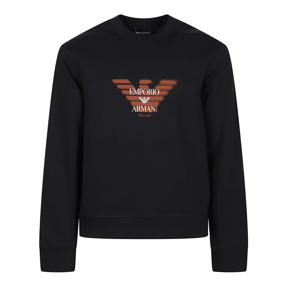Emporio Armani Logo Sweatshirt - Male - Sweatshirts - Blue - Xl - Sweatshirts & Hoodies
