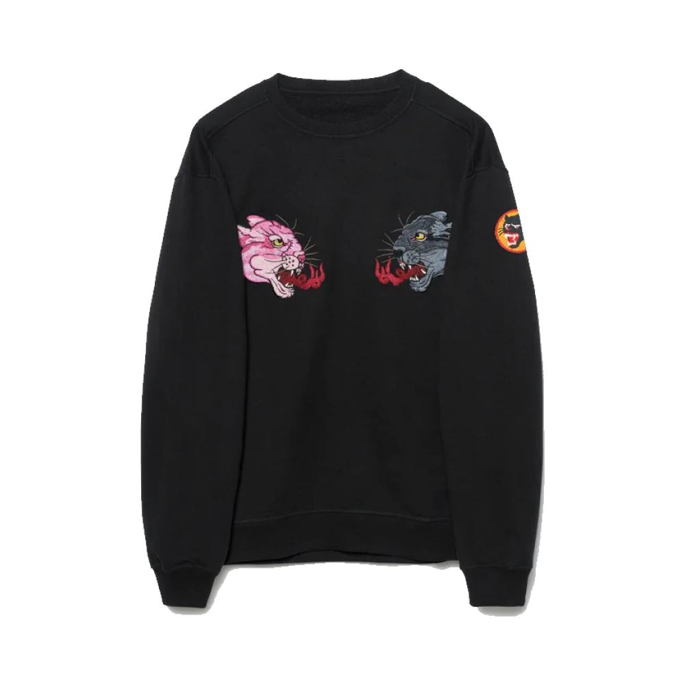 Maharishi Dualiteit Panther Crew Sweatshirt Black Heren