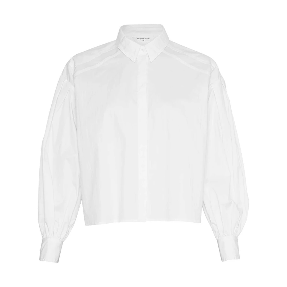 moss copenhagen Lana Shirt Lange Mouw Blouse White Dames