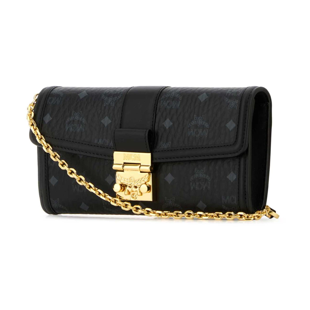 MCM Canvas Tracy Clutch Tas Black Dames