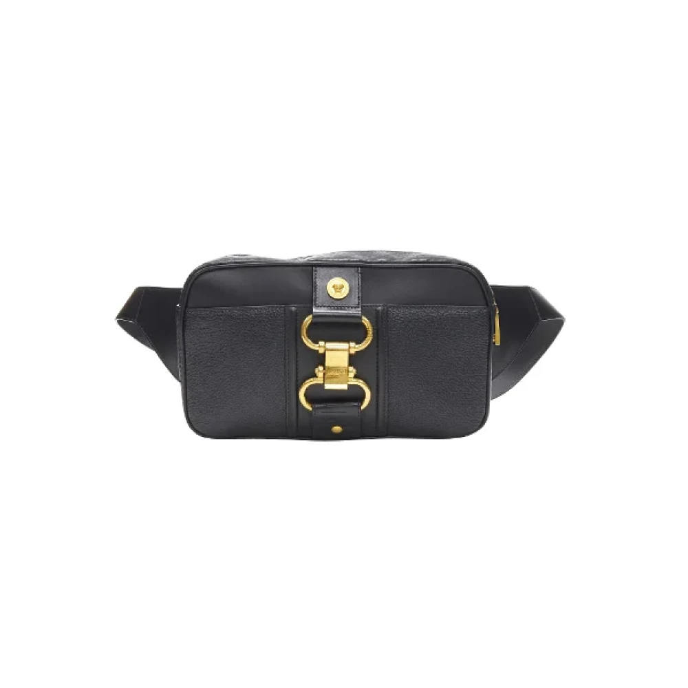 Versace Leather crossbody-bags Black Dames