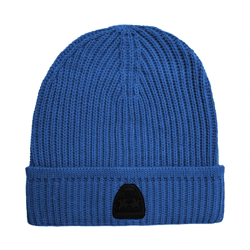 LA MARTINA Blauwe Polyester Hoed Muts Blue Heren