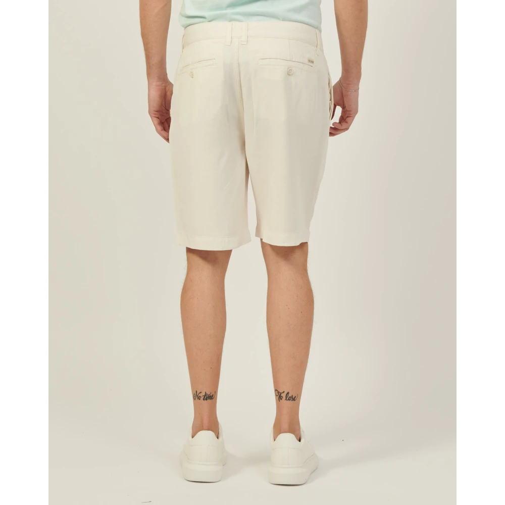 Guess Witte relaxte fit hoge taille shorts White Heren