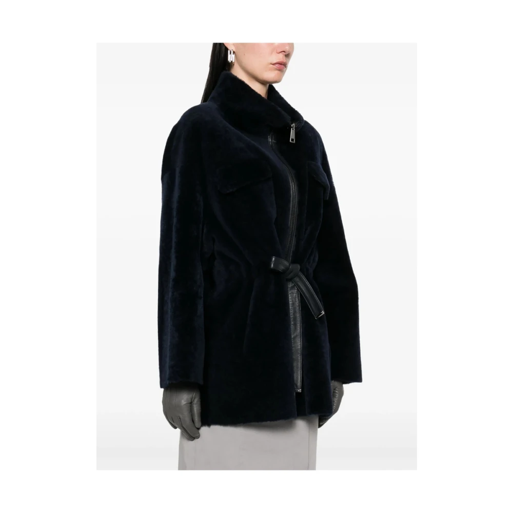 Suprema Midnight Blue Shearling Jas Blue Dames