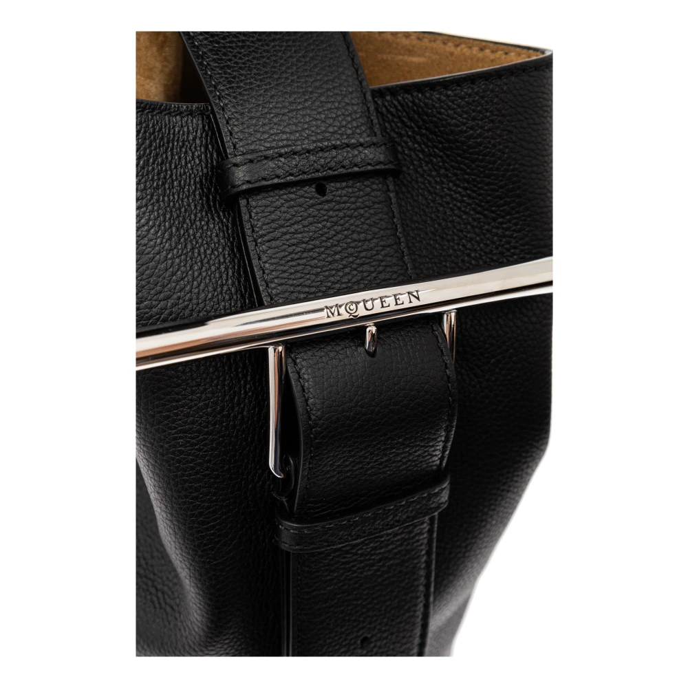 alexander mcqueen Tas T-Bar Sling Black Dames