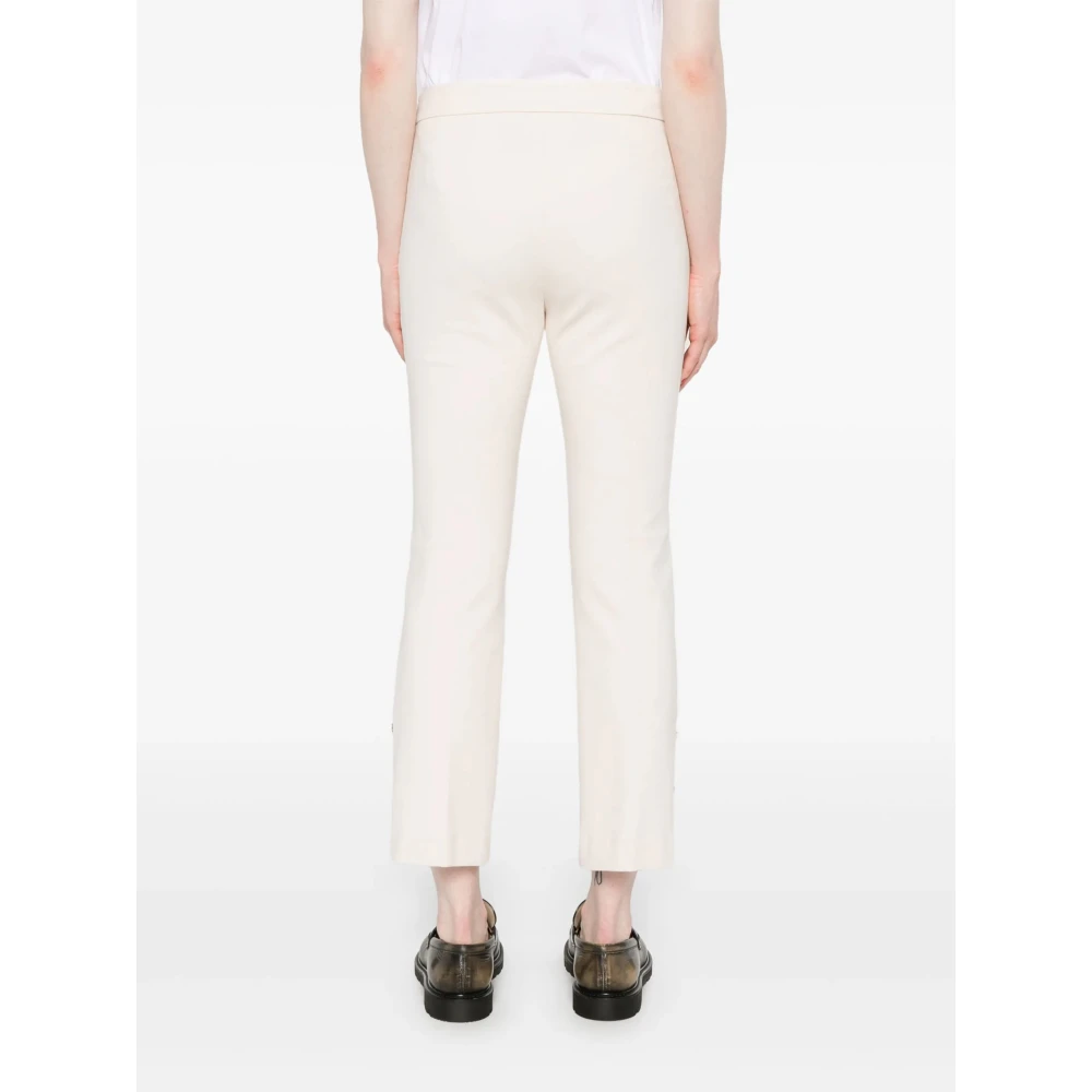 Twinset Slimme broek met ovale knopen White Dames