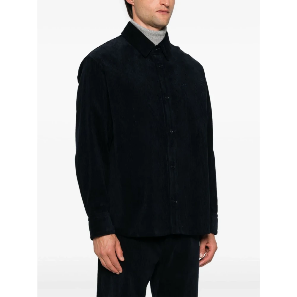 A.p.c. Blauwe Knoop Logo Jas Blue Heren