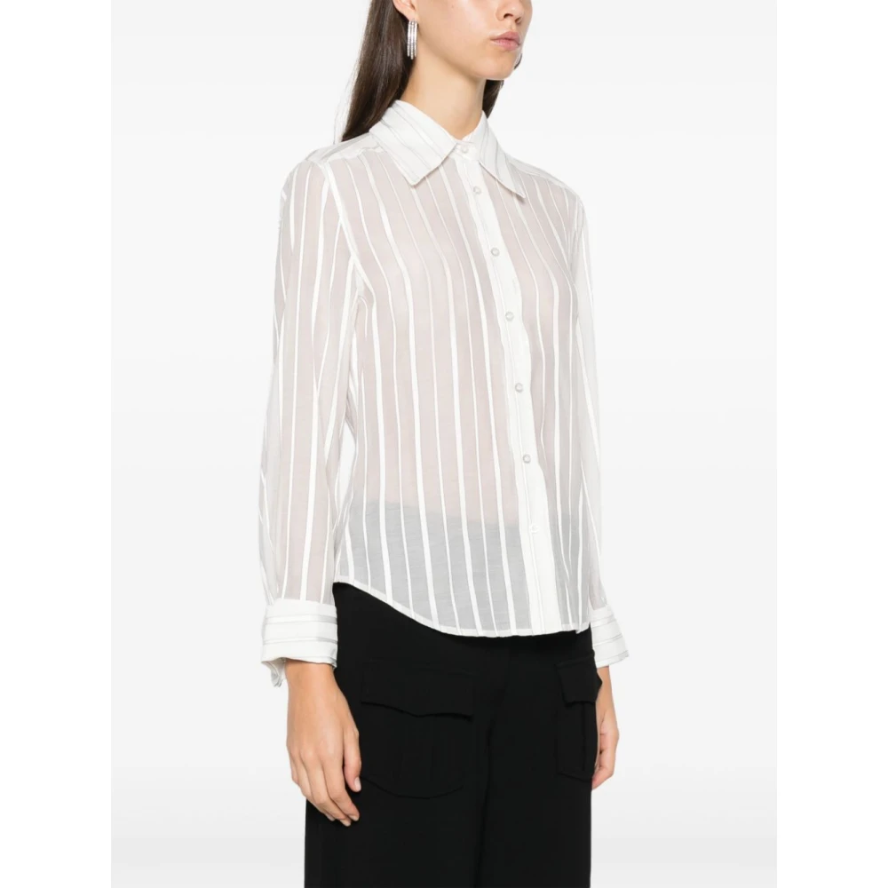 Remain Birger Christensen Elegant French Cuff Fitted Shirt White Dames