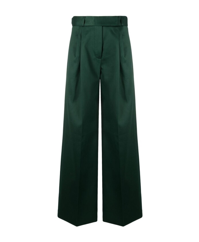 pantalon-large-en-coton-vert