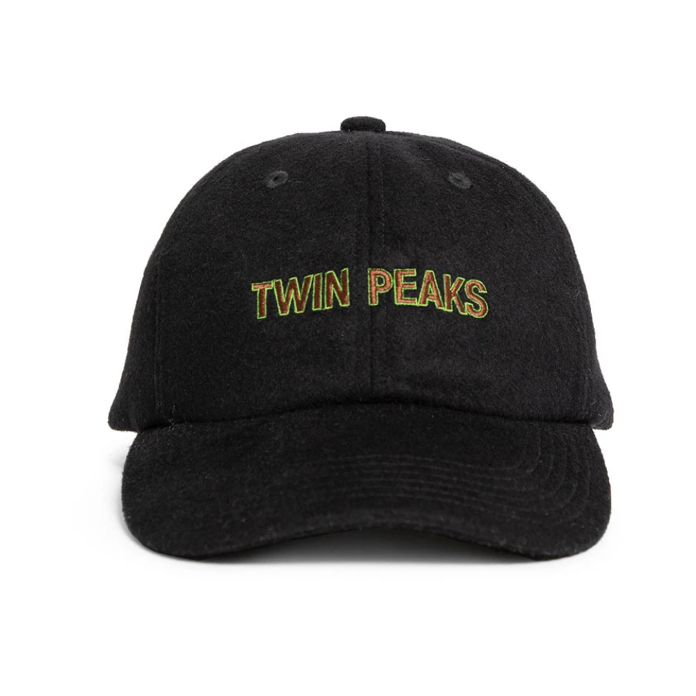 Undercover Broderad Ullkeps Twin Peaks Stil Black, Herr