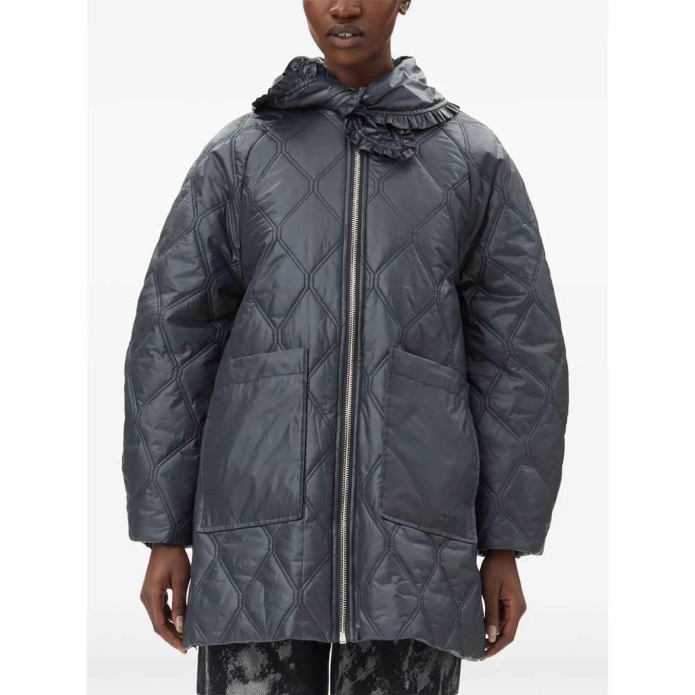Ganni Stijlvolle Jassen Collectie Gray Dames