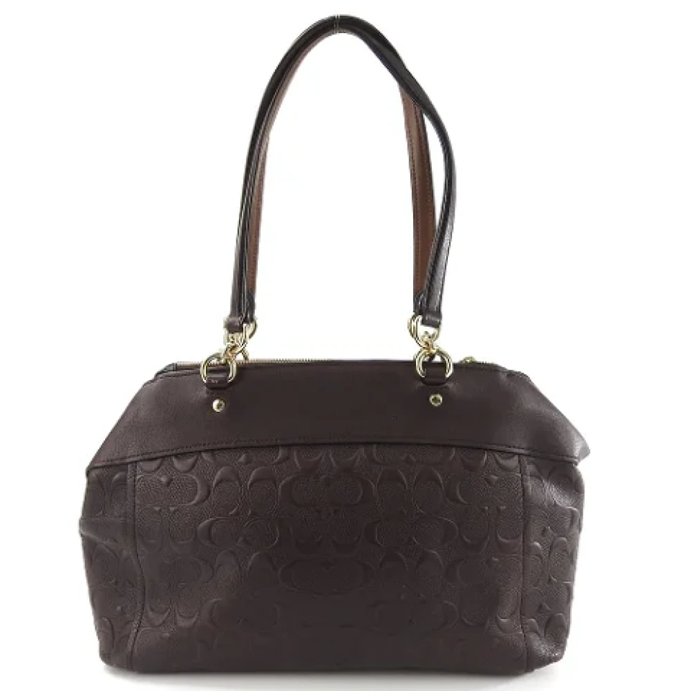 Coach Pre-owned Leather handbags Purple Dames