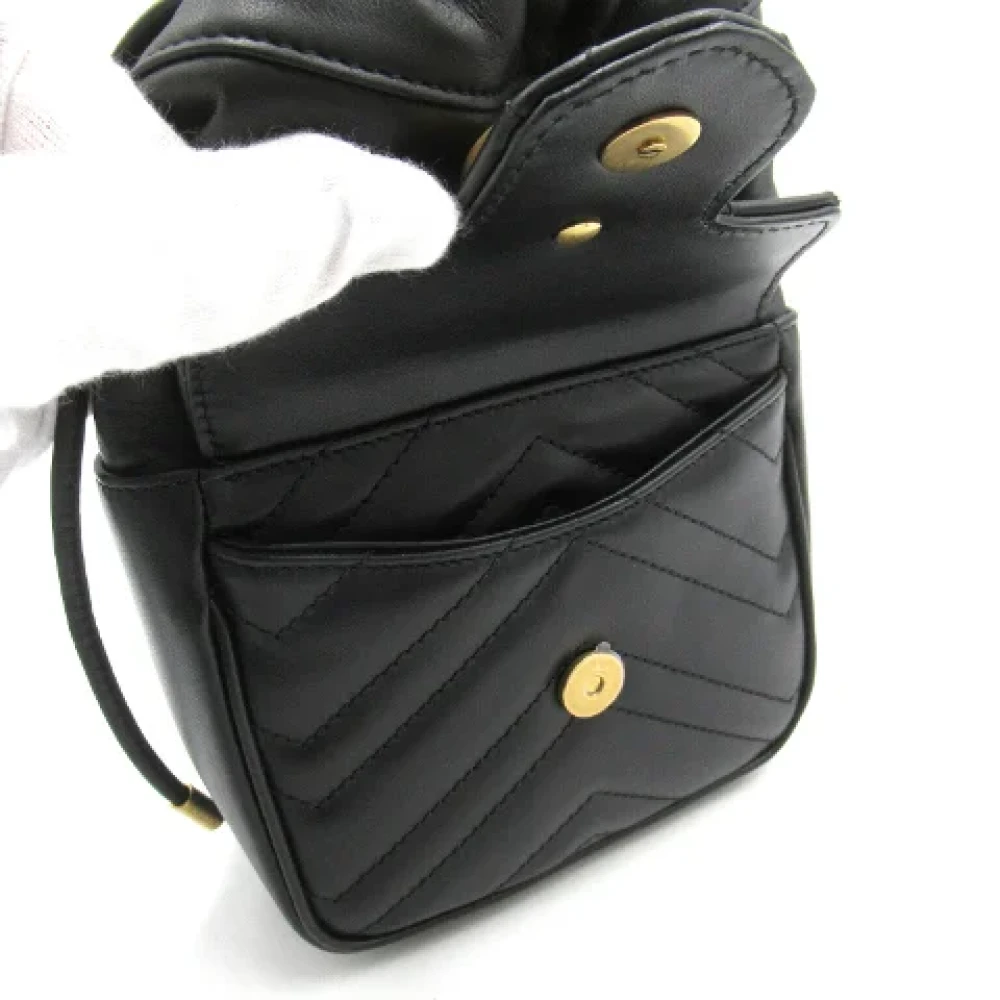 Gucci Vintage Pre-owned Leather crossbody-bags Black Dames