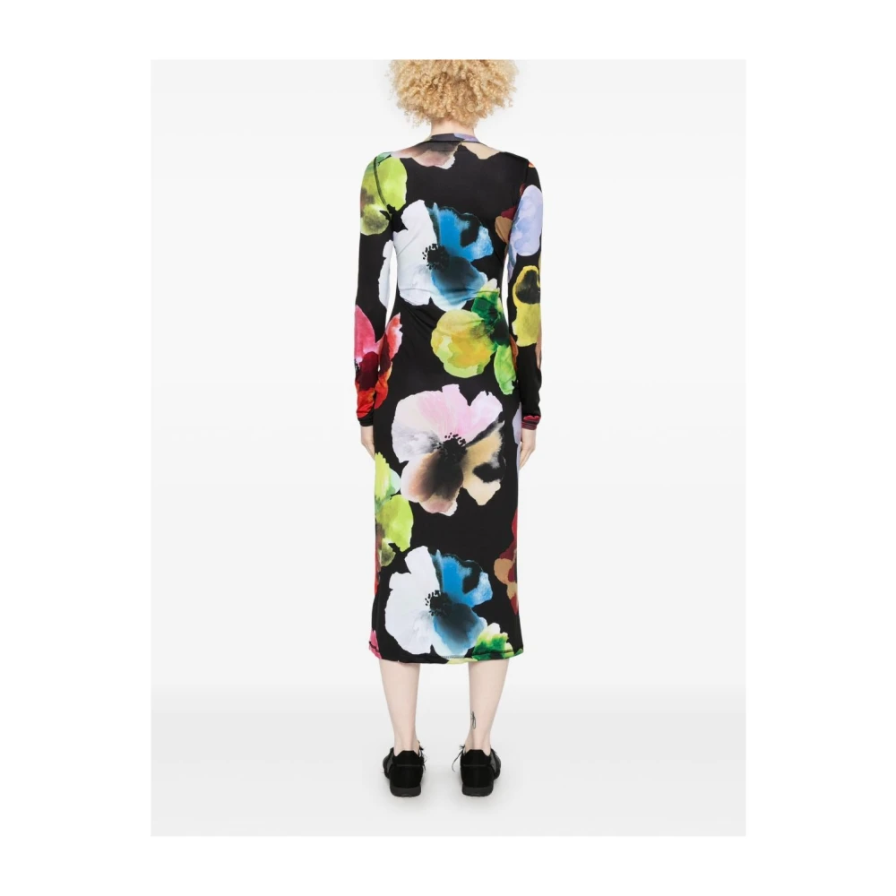Stine Goya Bloemenprint Jersey Midi Jurk Multicolor Dames