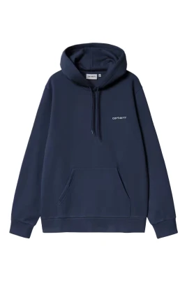 Hooded Script Embroidery Sweatshirt