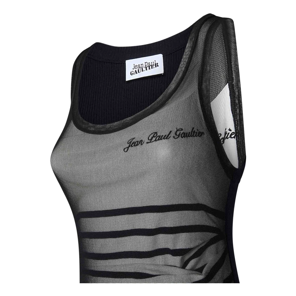 Jean Paul Gaultier Zwarte Elegantie Tule Jurk Black Dames