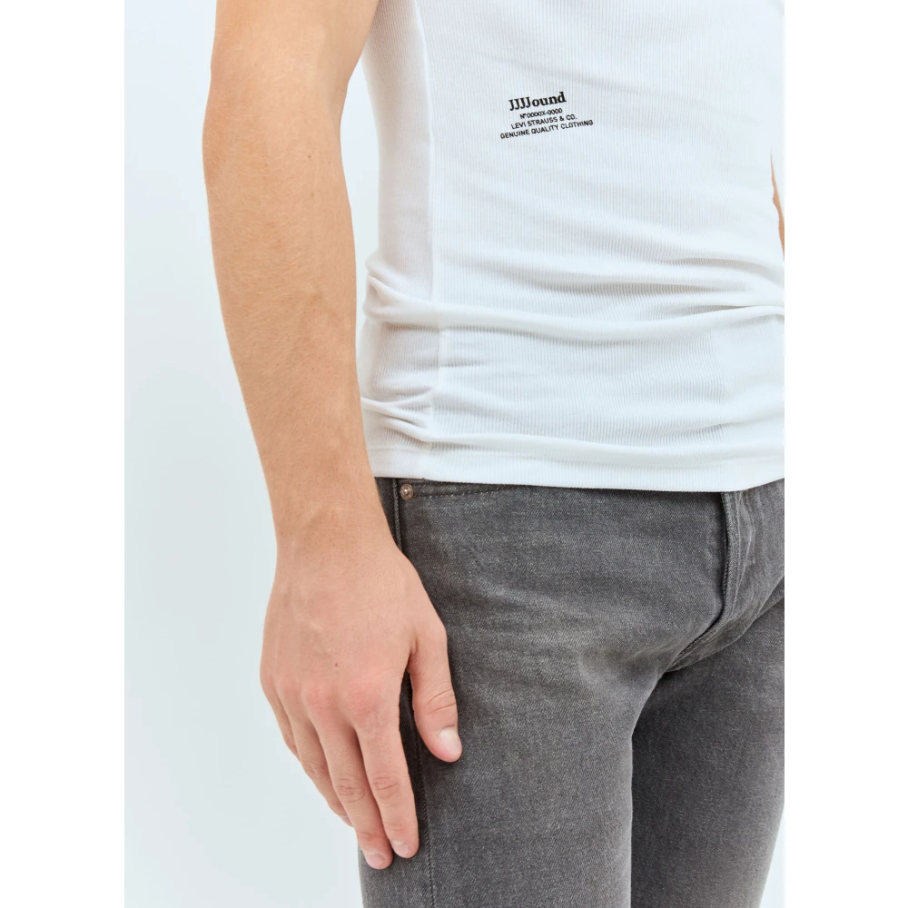 Levi's Geribbelde tanktop White Heren