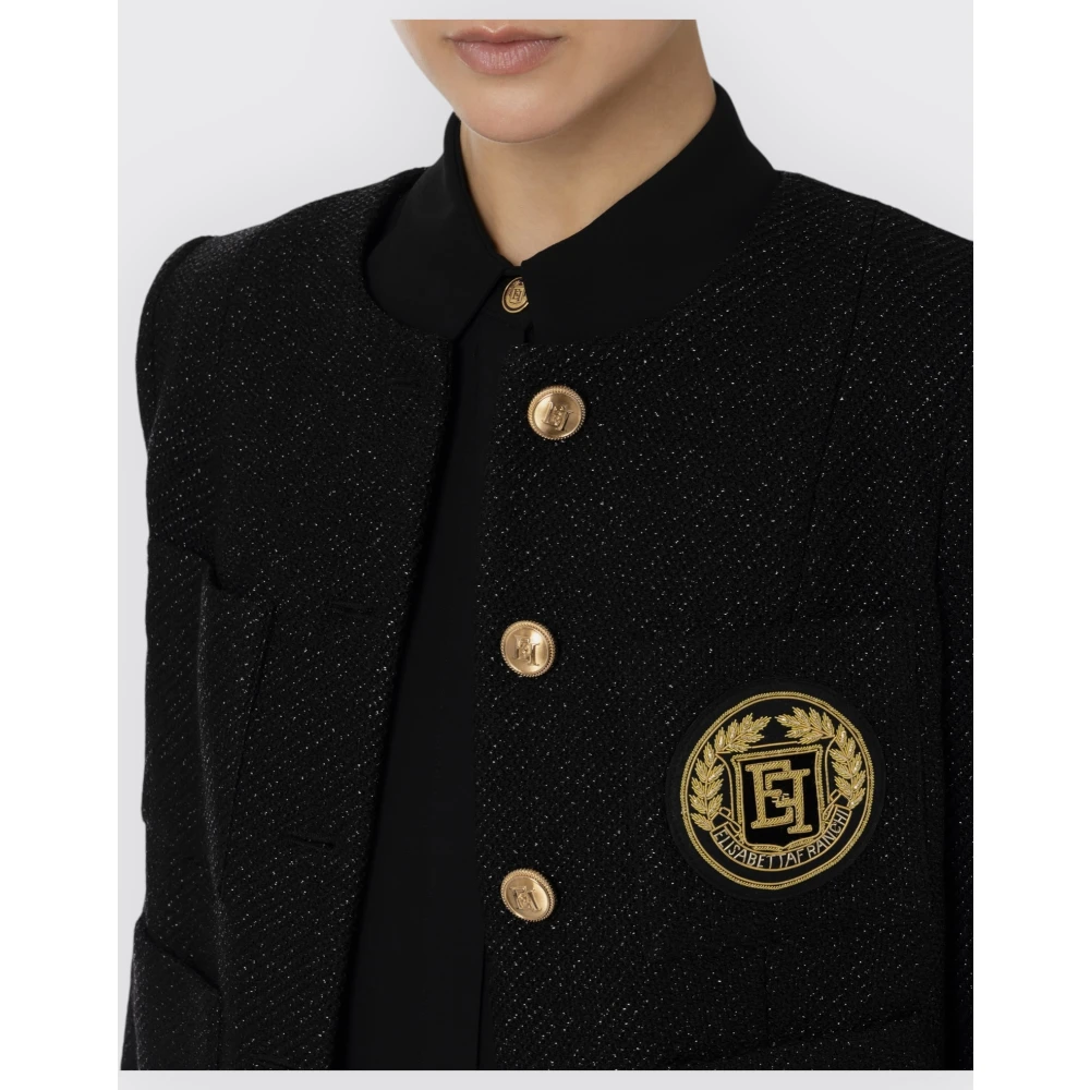 Elisabetta Franchi Stijlvolle Jassen voor Vrouwen Black Dames