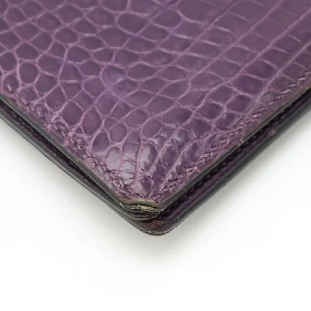 Hermès Vintage Pre-owned Leather wallets Purple Dames