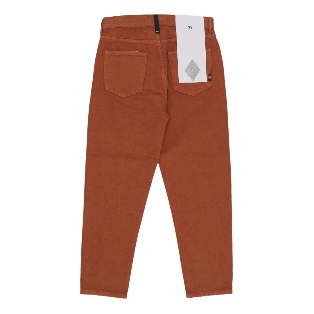 Amish Donker Beige Slim Fit Jeans Brown Heren