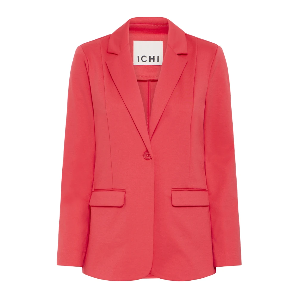 Ichi Stijlvolle Blazer Jas Geranium Red Dames