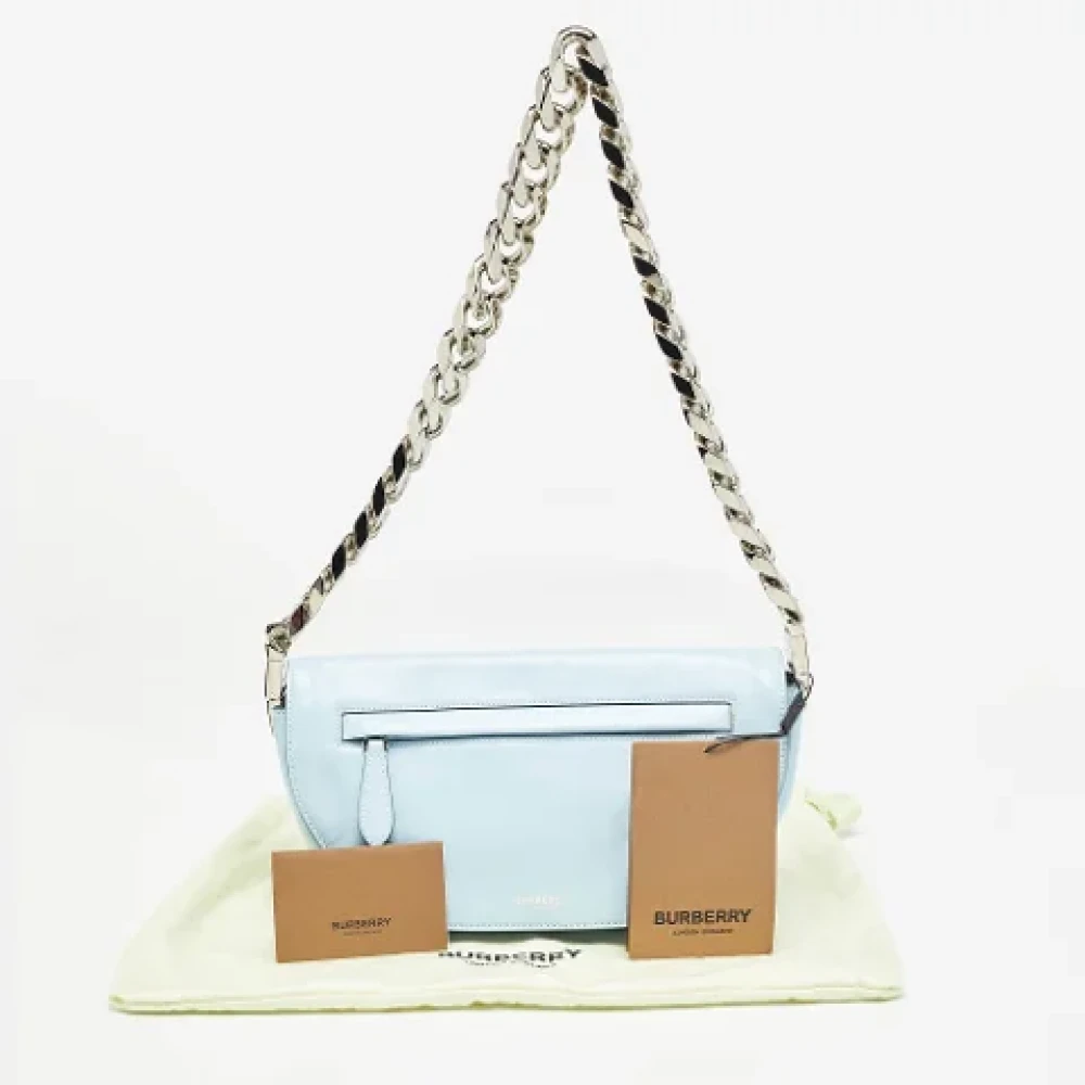 Burberry Vintage Pre-owned Leather shoulder-bags Blue Dames
