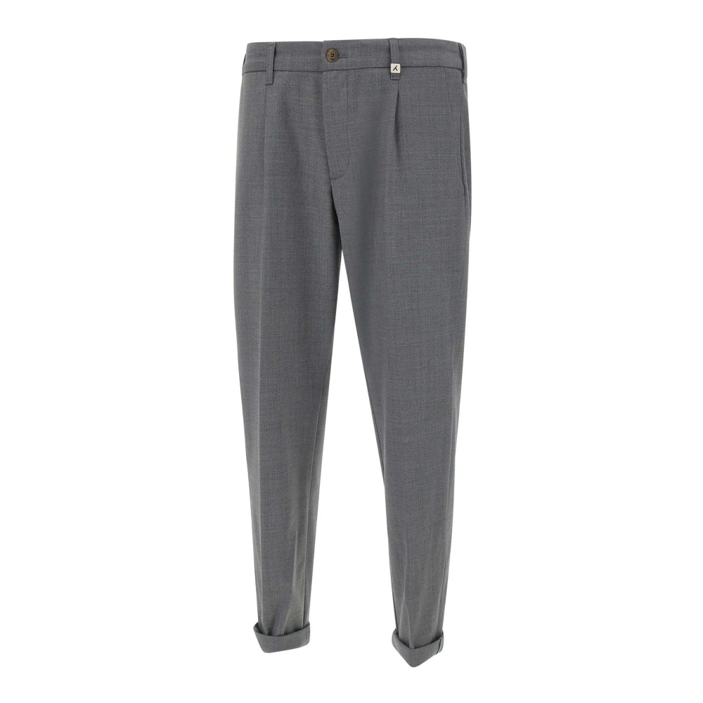 Myths Men's Gray Ares-Pe Trousers - Straight Trousers - Xs - Trousers