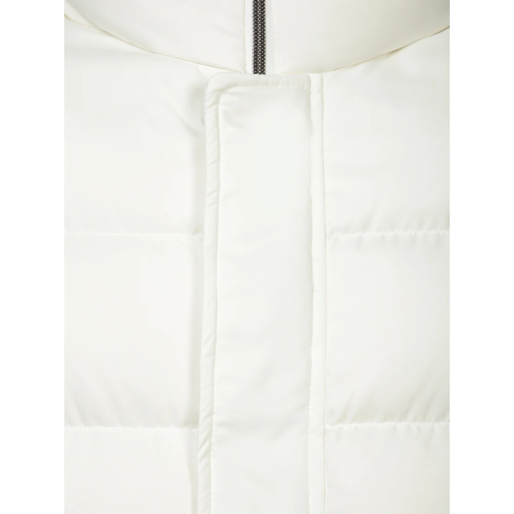 Herno Witte Donsjas met Nep Bont Kraag White Heren