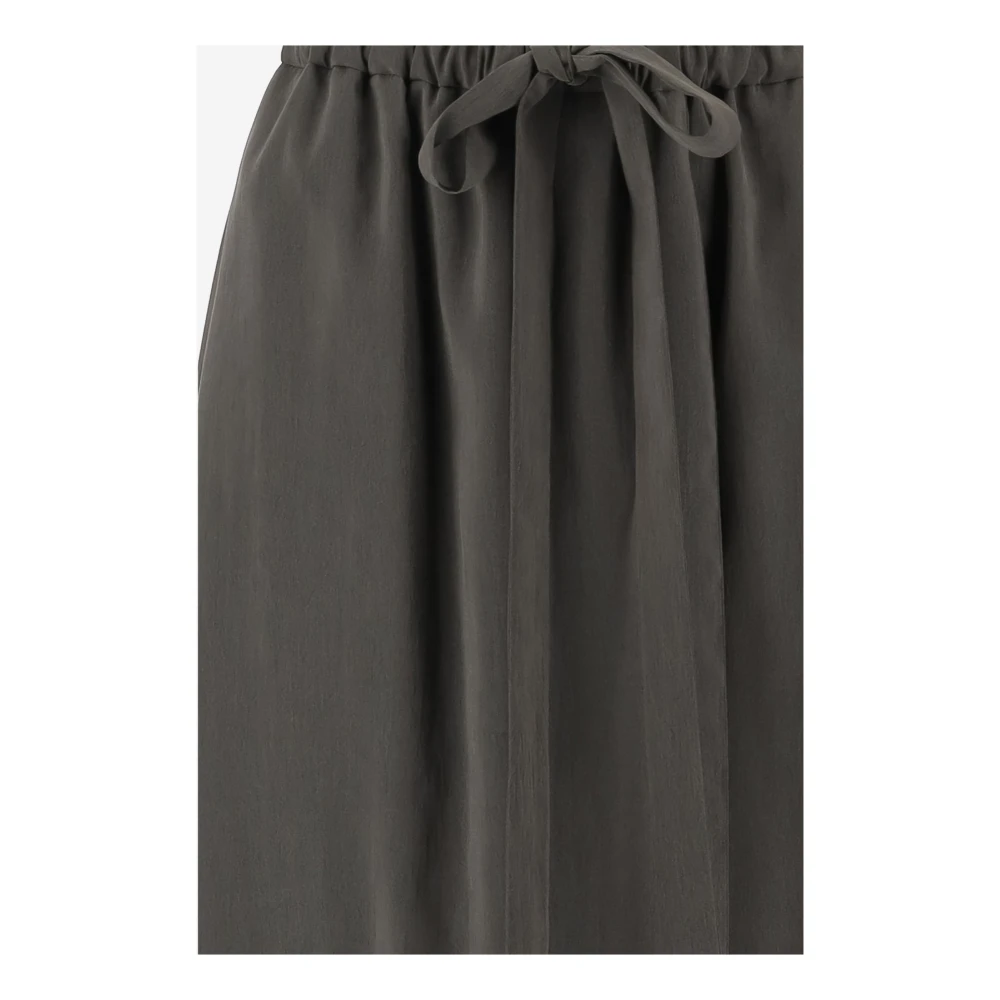 Giorgio Armani Zijden Organza Lange Rok Groen Green Dames