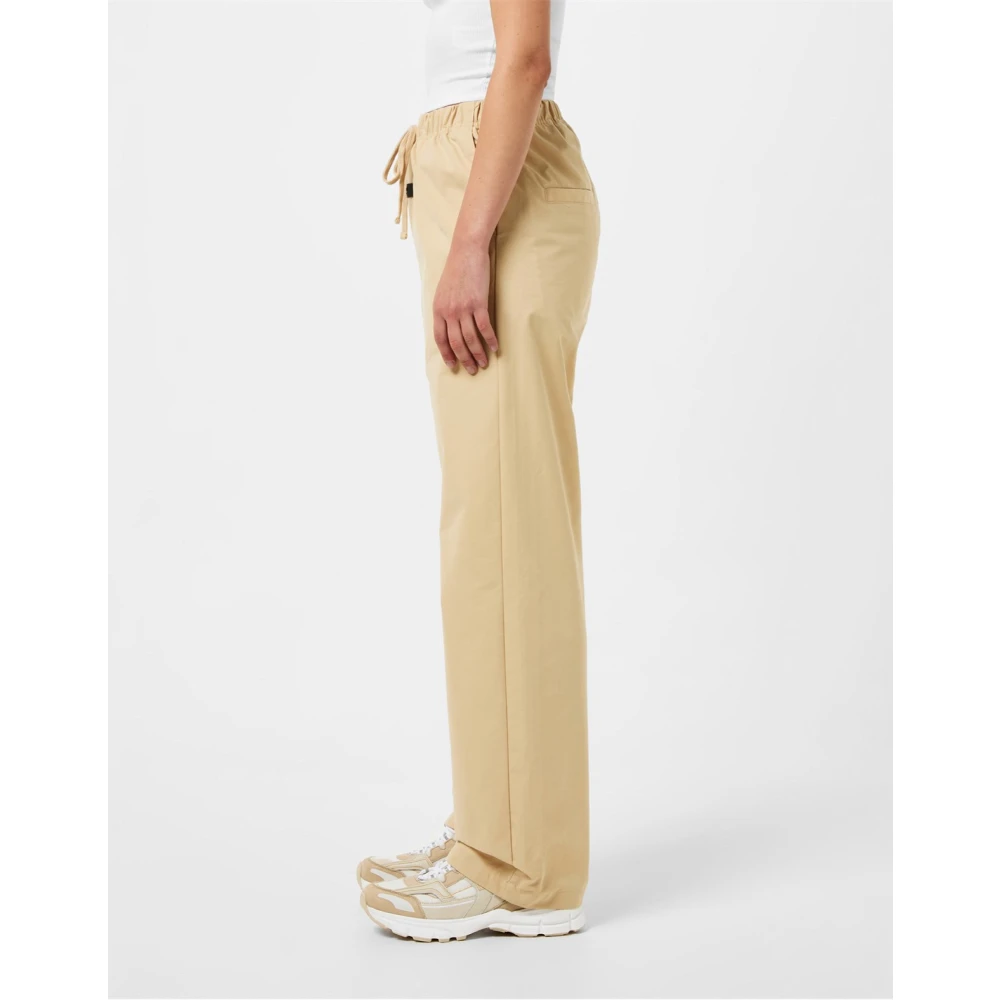 Fear Of God Logo Relaxte Broek Sand Broek Beige Dames