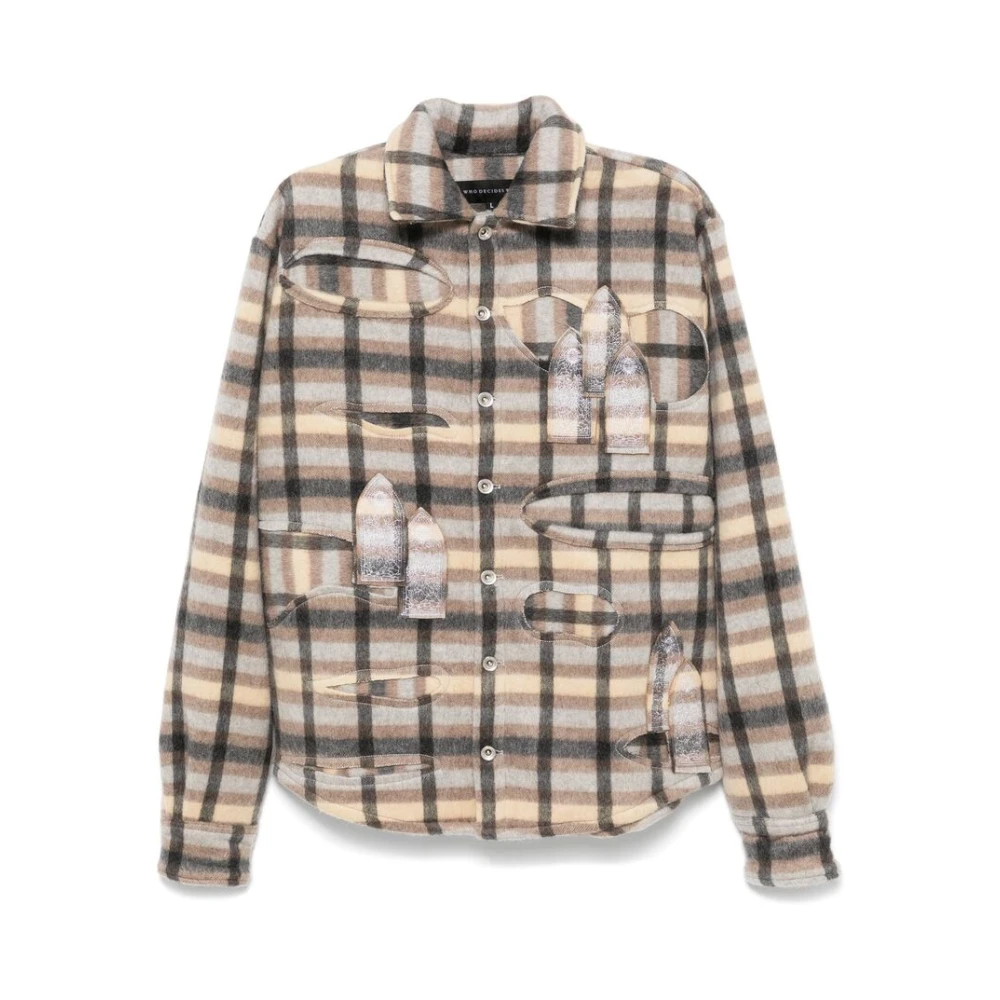 Who Decides War Geruite Flanellen Wollen Trui Multicolor Heren