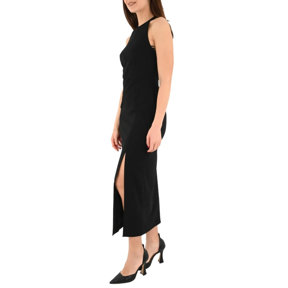 Imperial Elegante Zwarte Jurk met Split Black Dames
