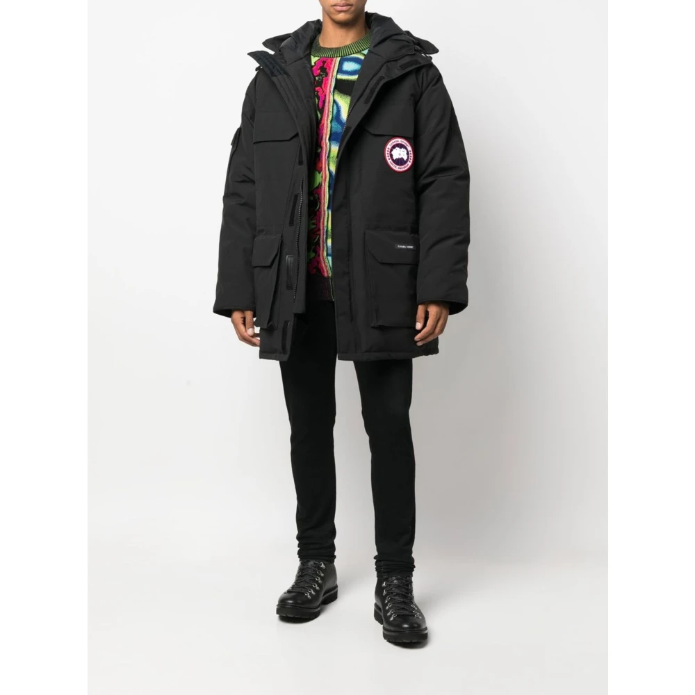 Canada Goose Zwarte HyBridge Jas met Ritssluiting Black Heren