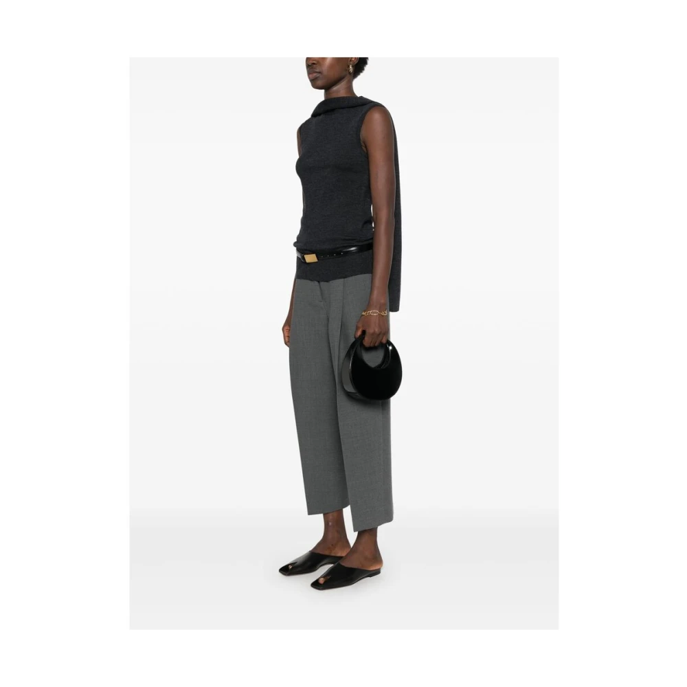 Staud Zwarte leren schoudertas Black Dames