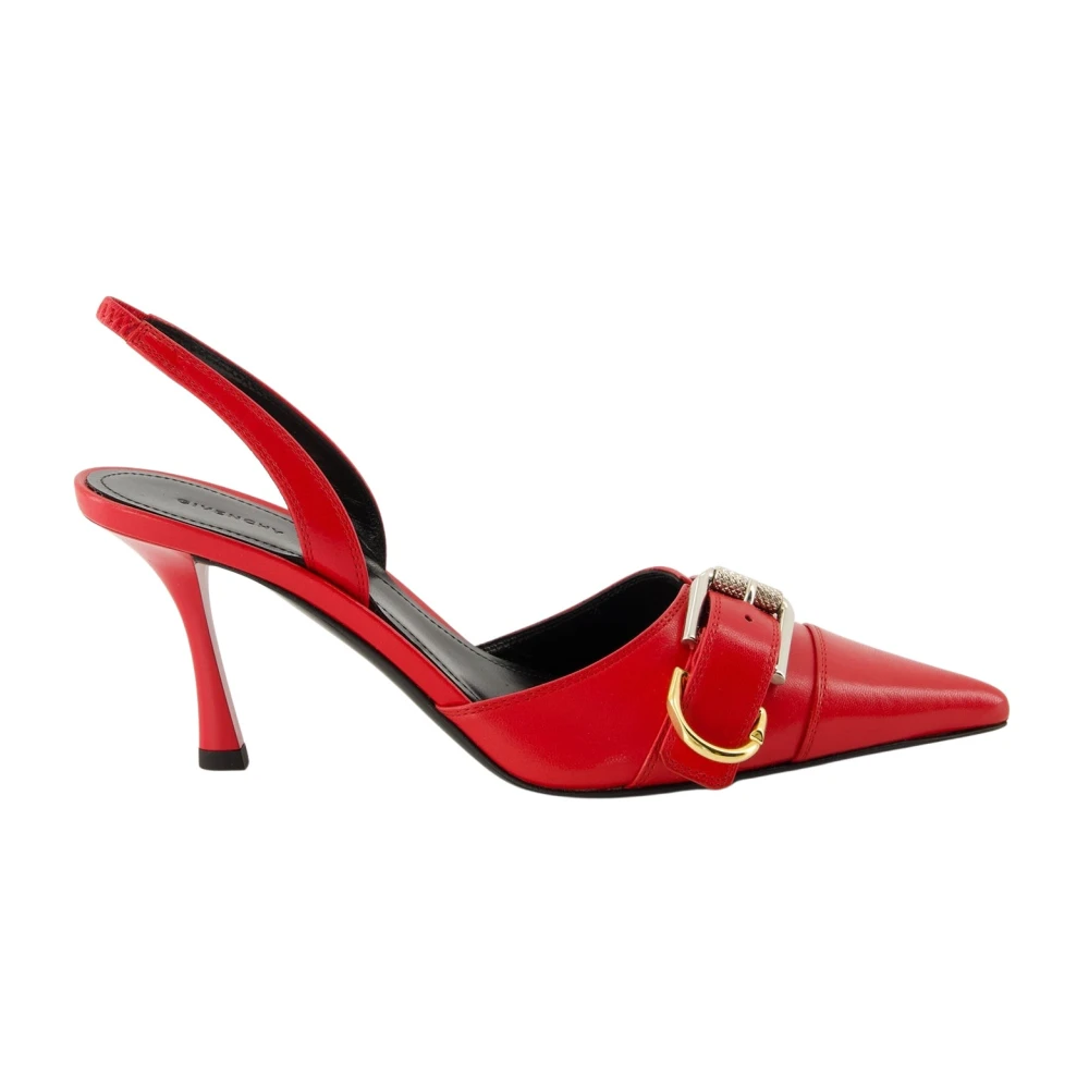 Givenchy Women's Red Voyou Slingbacks In Leather - Pumps - 5 Uk - Shoes