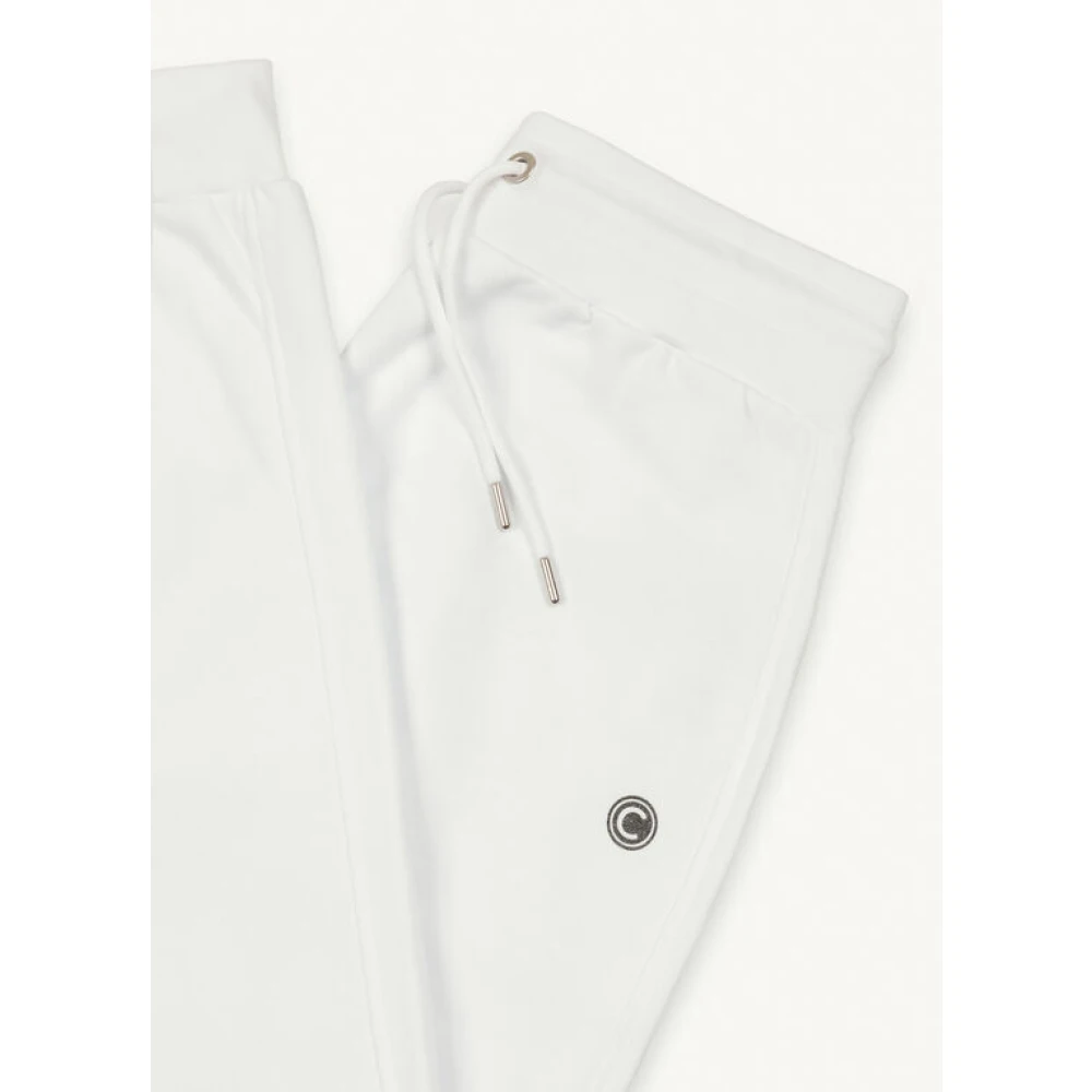 Colmar Witte Sweatpants met Sportieve Geribbelde Tailleband White Dames