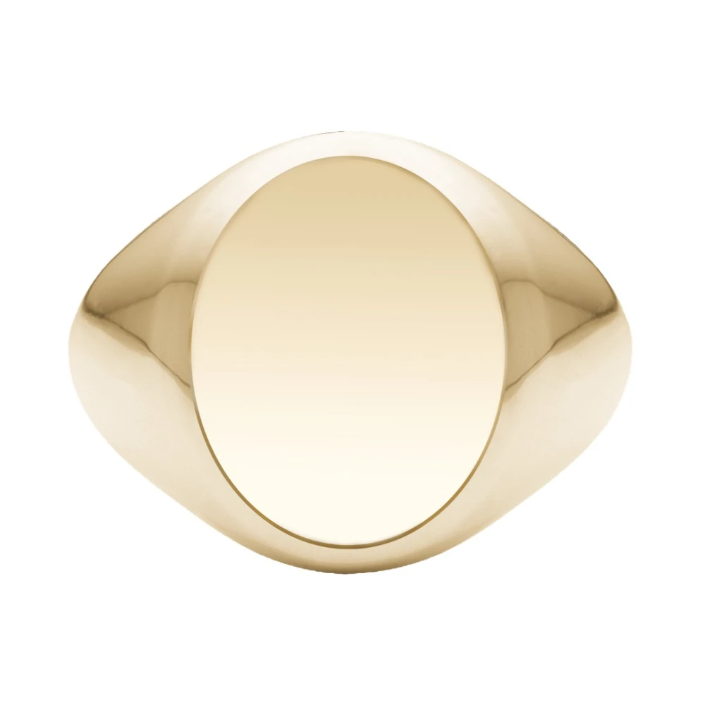 Julie Sandlau Classic Signet Ring - 14k guld White, Dam