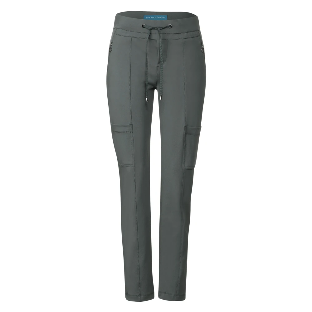 Street One Slim-fit Trousers Green Dames