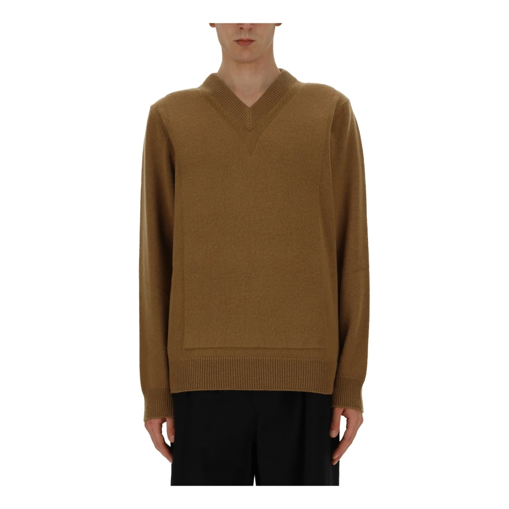 Jil Sander Mannelijk Bruin Truien & Vesten Heren, M, Pd Vn Ls Jumper