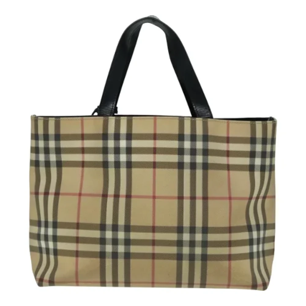 Burberry Vintage Pre-owned Leather handbags Beige Dames