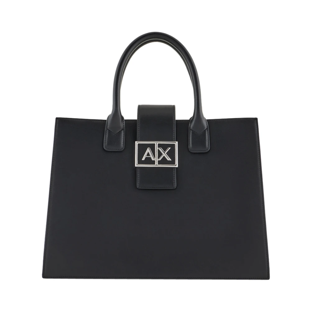 Armani Exchange Donna Nero Elegante Borsa Nera, Design Versatile