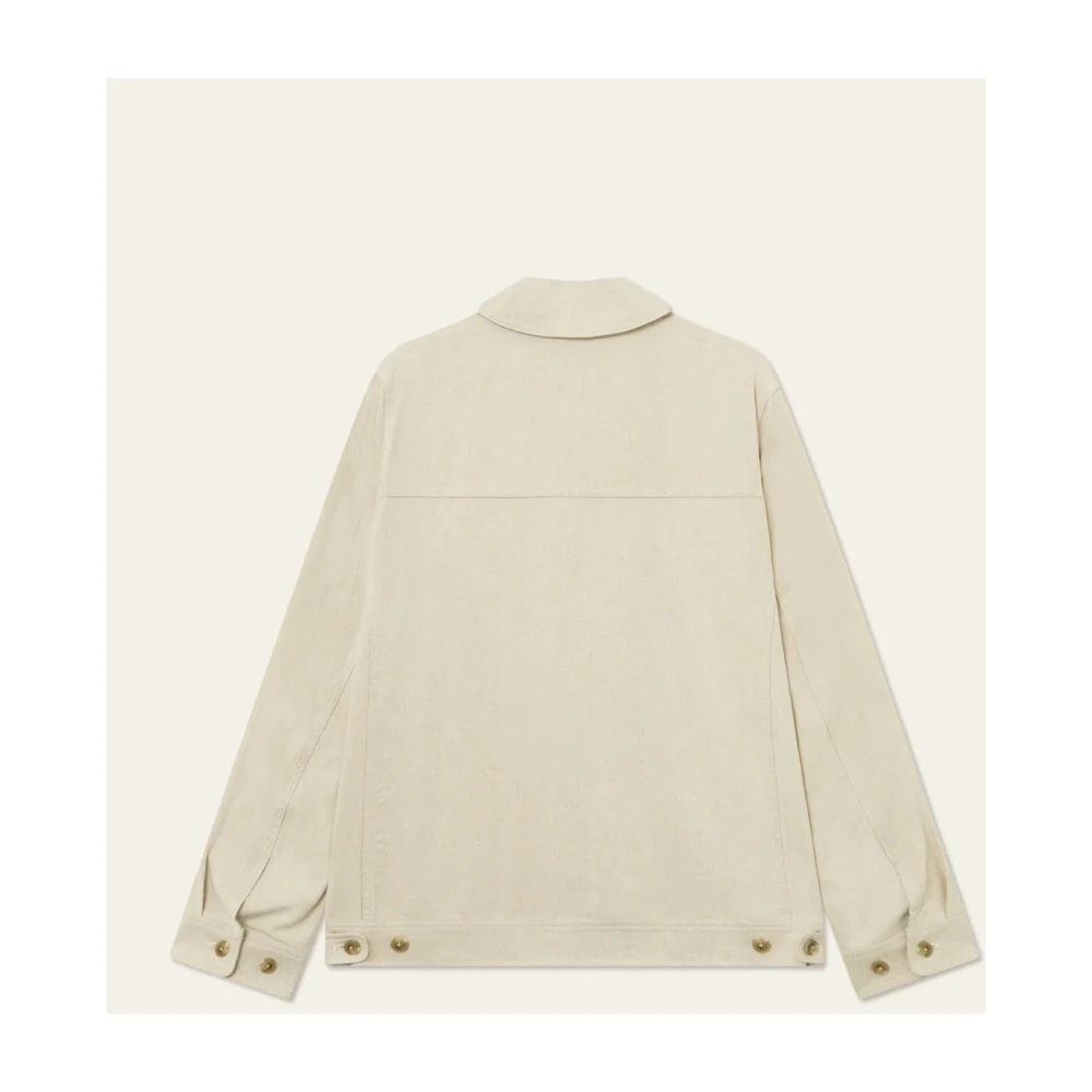Les Deux Casual Twill Jack met Chainstitch Borduurwerk Beige Heren