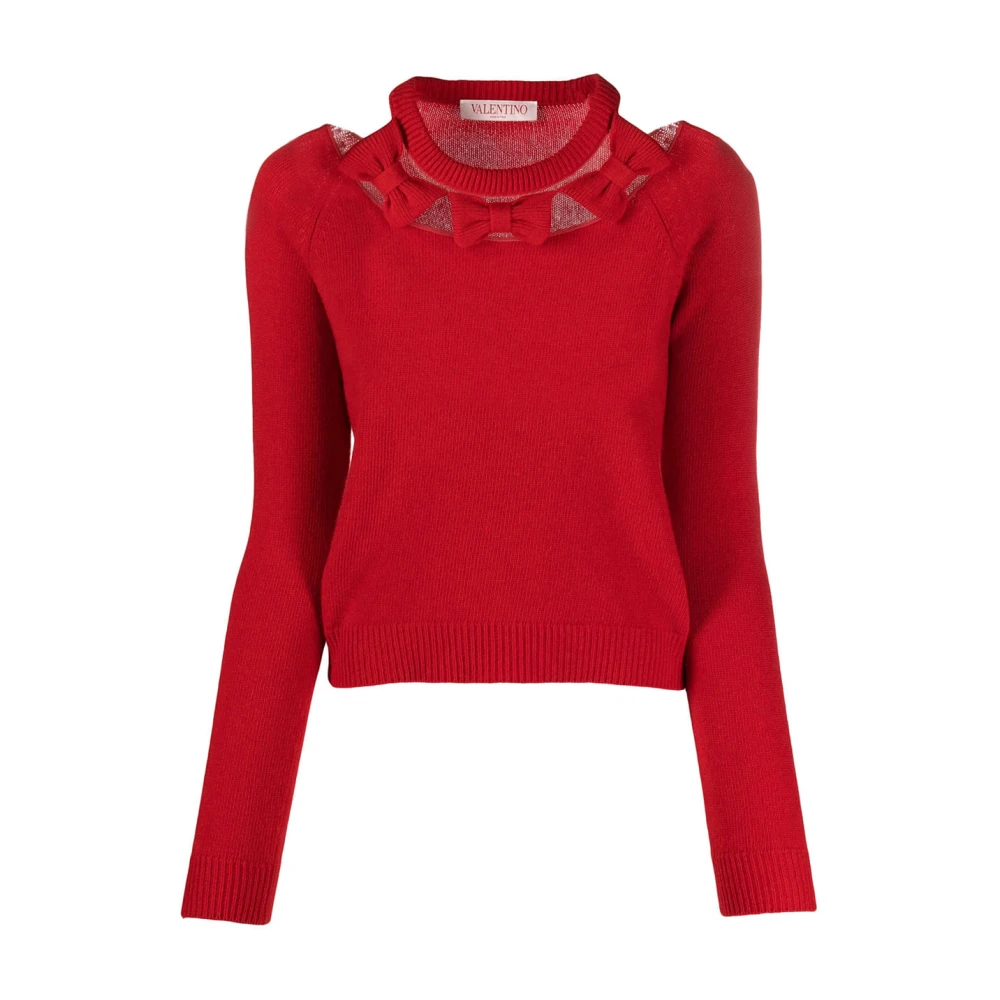 Valentino Garavani Stijlvolle Sweater met Uniek Ontwerp Red Dames