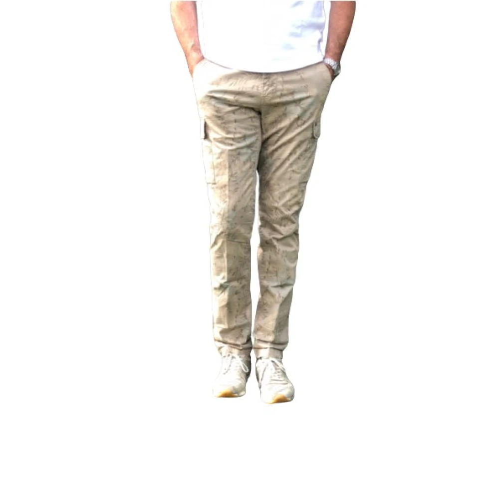 Mason's Cargo Broek met Bloemenprint Beige Heren