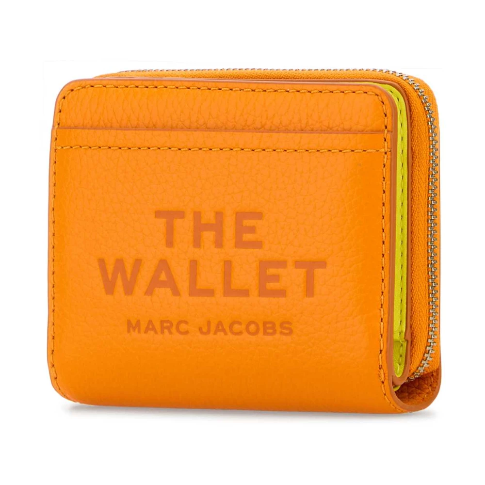 Marc Jacobs Stijlvolle Oranje Leren Portemonnee Orange Dames