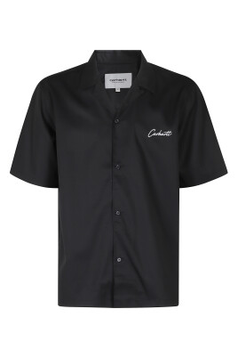 chemise-noire-a-manches-courtes-delray