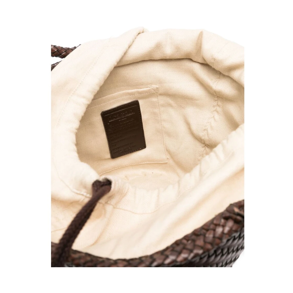 Dragon Diffusion Bruin Lederen Mand Weefsel Tote Brown Dames